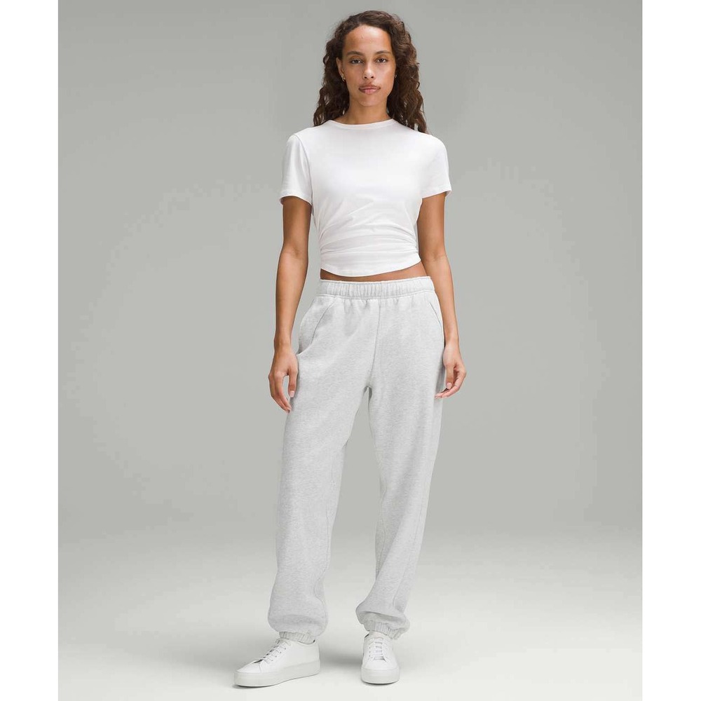 Lululemon Scuba Mid-Rise Oversized Jogger Heathered Core Ultra Light Grey XXS
